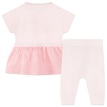 Set para bebe niña 2 piezas vestido y leggin rosa
